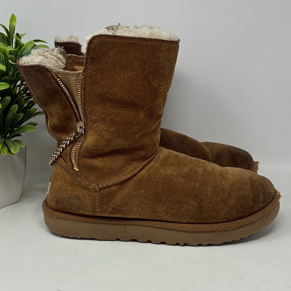 WOMEN UGG BOOT CLASSIC SHORT SPARKLE ZIP  SUEDE